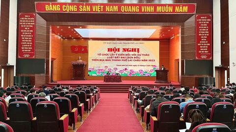 Thành phố Lai Châu tổ chức Hội nghị lấy ý kiến đối với dự thảo Luật Đất đai (sửa đổi)