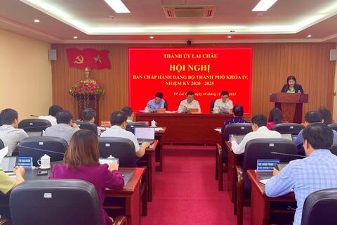 Hội nghị Ban Chấp hành Đảng bộ thành phố Lai Châu khóa 4, nhiệm kỳ 2020 - 2025