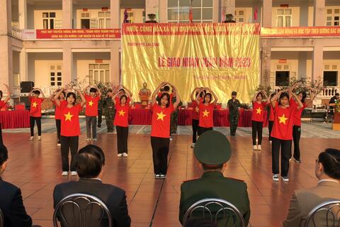Trang trọng Lễ giao nhận quân tại thành phố Lai Châu