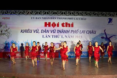 Bế mạc Hội thi khiêu vũ, dân vũ thành phố Lai Châu lần thứ I năm 2023