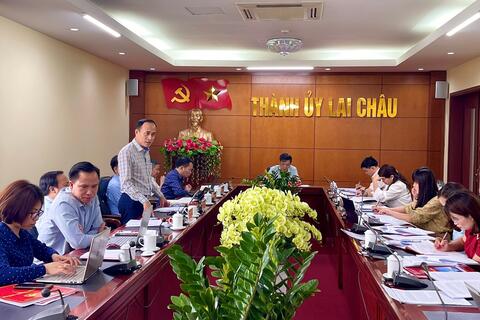 Đoàn công tác Ban Tuyên giáo Trung ương làm việc với thành phố Lai Châu