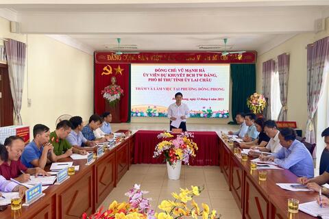 Đồng chí Vũ Mạnh Hà - Phó Bí thư Tỉnh ủy thăm, làm việc tại thành phố Lai Châu