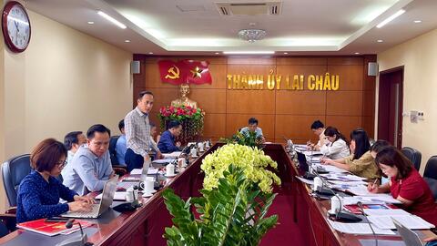 Đoàn công tác Ban Tuyên giáo Trung ương làm việc với thành phố Lai Châu