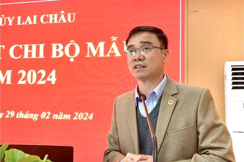 Thành ủy Lai Châu tổ chức sinh hoạt chi bộ mẫu năm 2024