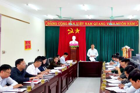 Tiểu ban văn kiện Đại hội Đảng bộ thành phố lần thứ V làm việc với xã San Thàng