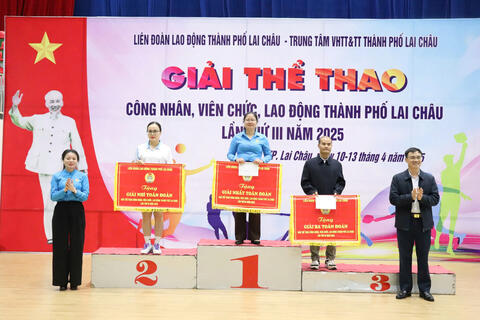 Bế mạc Giải thể thao công nhân,viên chức lao động thành phố Lai Châu lần thứ III, năm 2025