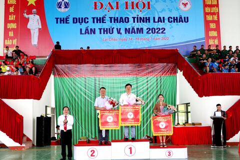 Đại hội Thể dục thể thao tỉnh lần thứ V năm 2022: Đoàn thành phố Lai Châu đạt giải nhất toàn đoàn khối các huyện, thành phố.