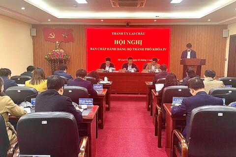 Hội nghị Ban Chấp hành Đảng bộ thành phố Lai Châu khóa IV, nhiệm kì 2020 - 2025