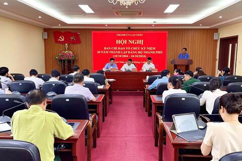 Hội nghị Ban Chỉ đạo tổ chức kỷ niệm 20 năm thành lập Đảng bộ thành phố Lai Châu