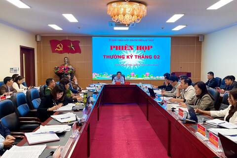 Uỷ ban nhân dân thành phố Lai Châu tổ chức phiên họp thường kì tháng 2/2024