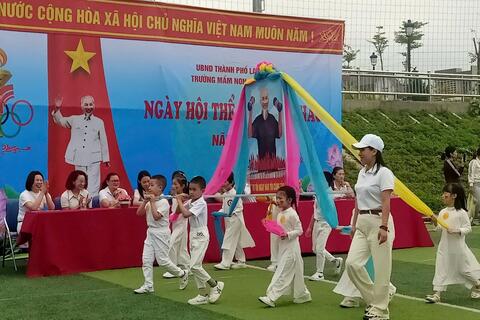 Trường MN Tân Phong tổ chức “Ngày hội thể dục thể thao” năm 2025