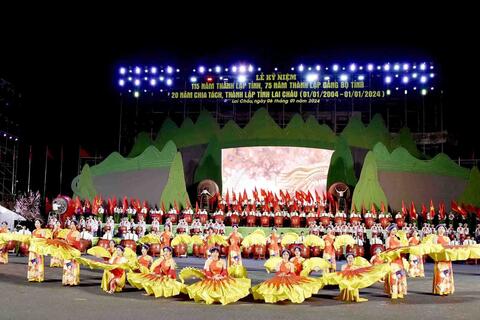 Lễ kỷ niệm 20 năm chia tách, thành lập tỉnh Lai Châu sẽ được tổ chức từ 19h30’ ngày 06/01/2024