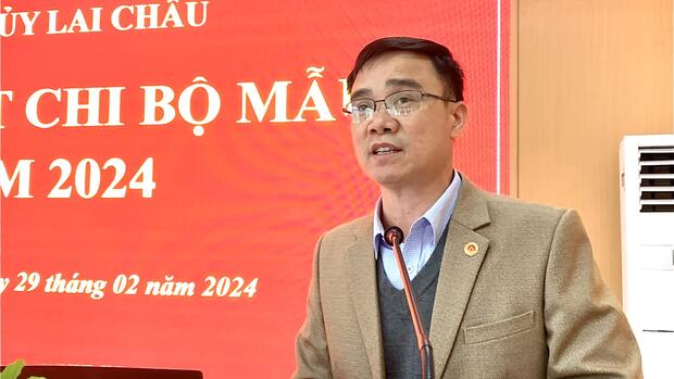 Thành ủy Lai Châu tổ chức sinh hoạt chi bộ mẫu năm 2024